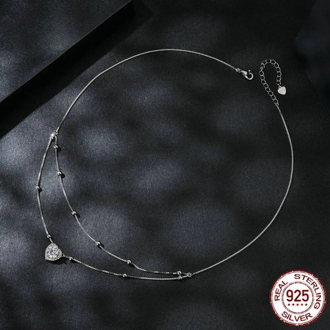 Brileon Amorette Heart Moissanite Necklace
