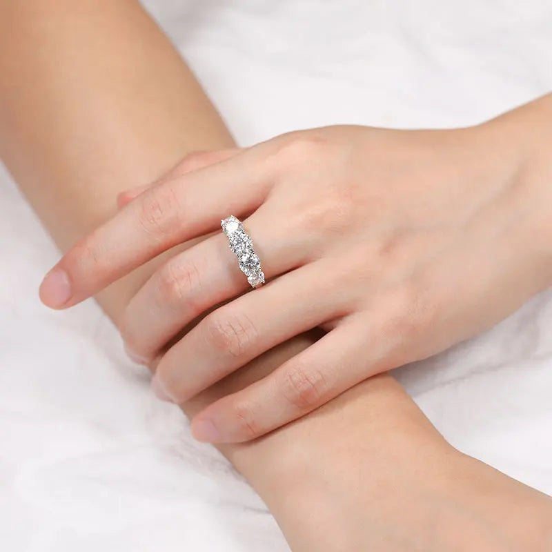 Brileon Radiant Allure 3.6CT Moissanite Ring - Brileon