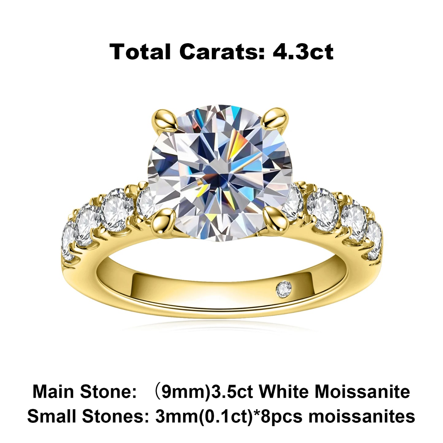 Brileon Éclora 4.3CT Moissanite Engagement Ring - Brileon