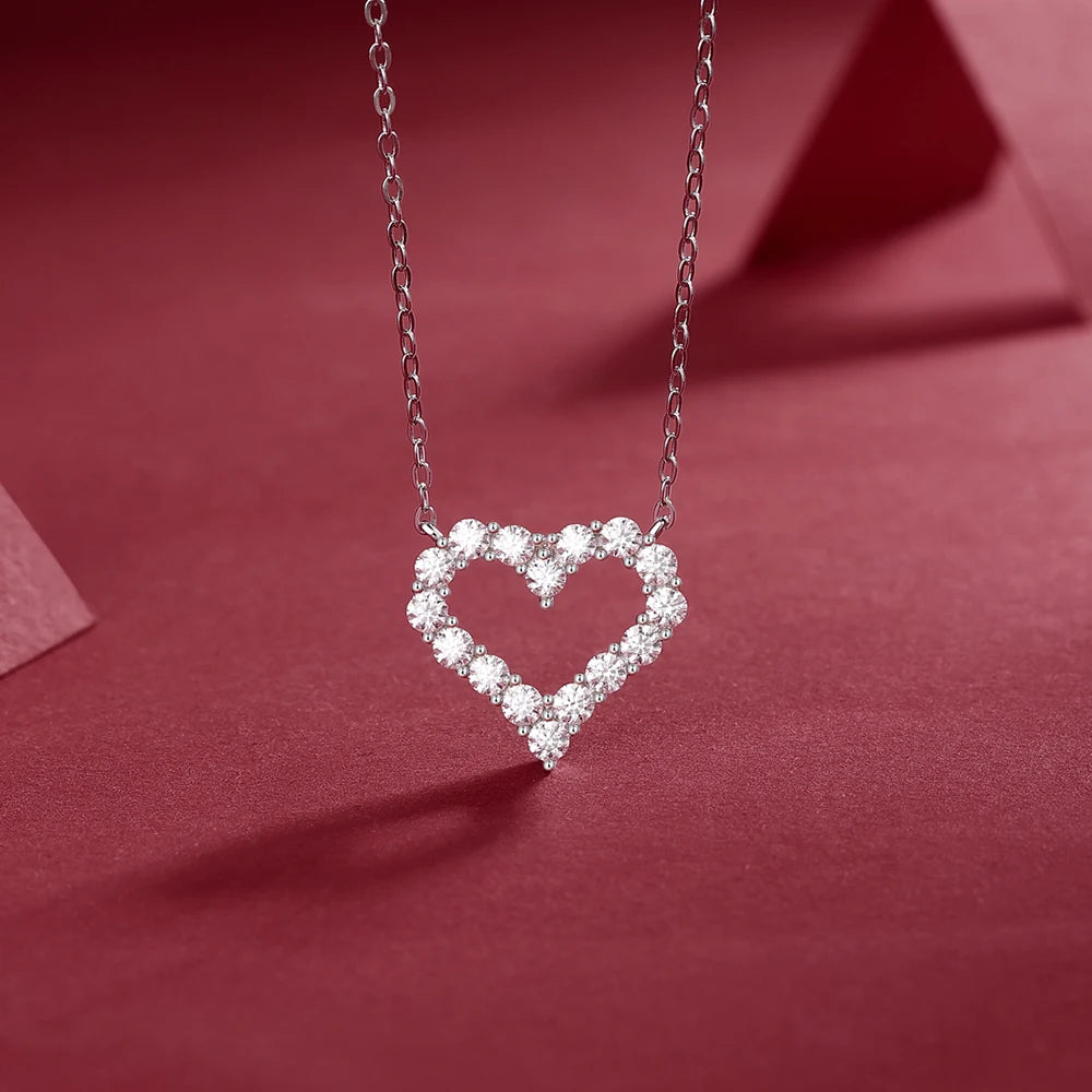 Brileon Celestia™ Heart Moissanite Pendant – A Sparkle of Love - Brileon
