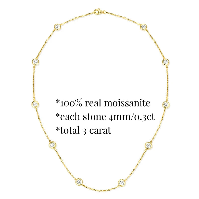 Brileon Virelia Round Cut Moissanite Necklace - Brileon