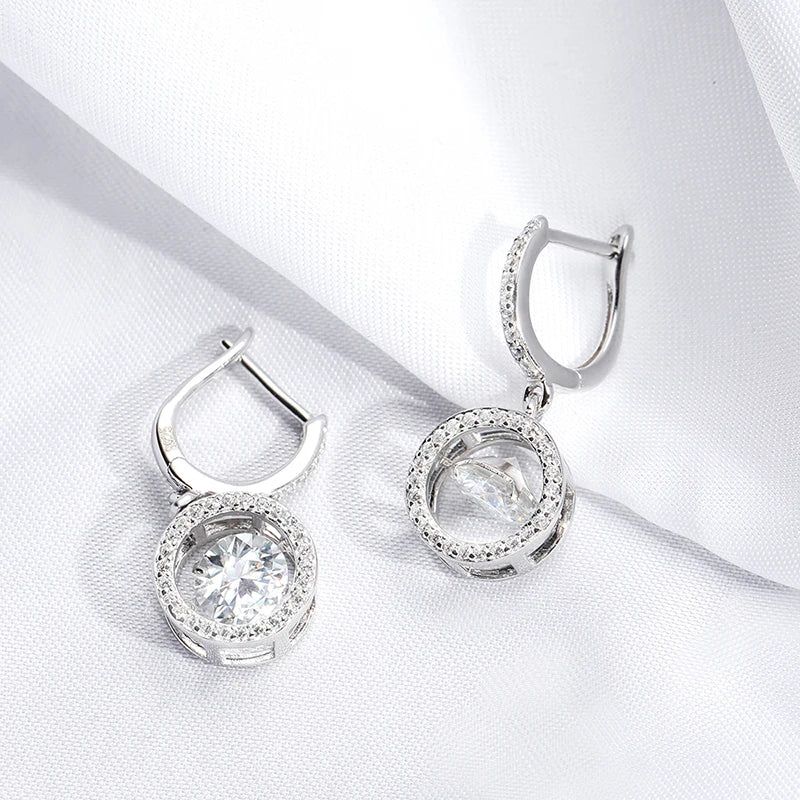 Brileon Vivessa Moissanite Drop Earrings - Brileon