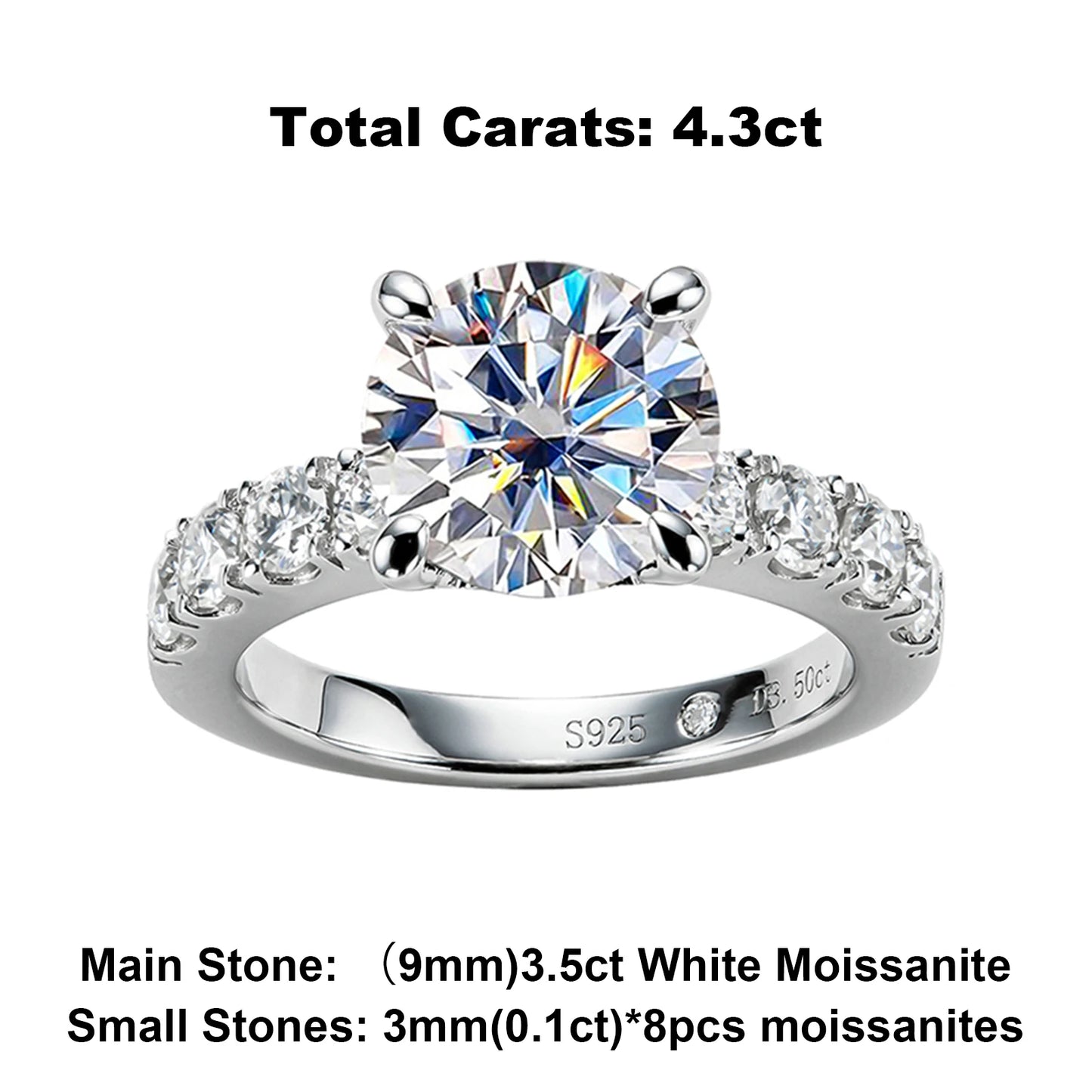 Brileon Éclora 4.3CT Moissanite Engagement Ring - Brileon