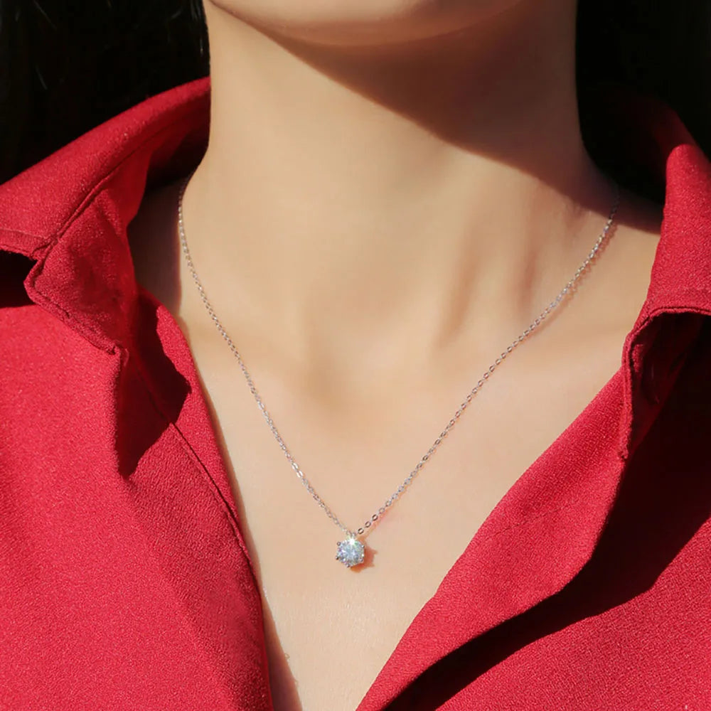 Brileon Serené Moissanite Pendant Necklace - Brileon