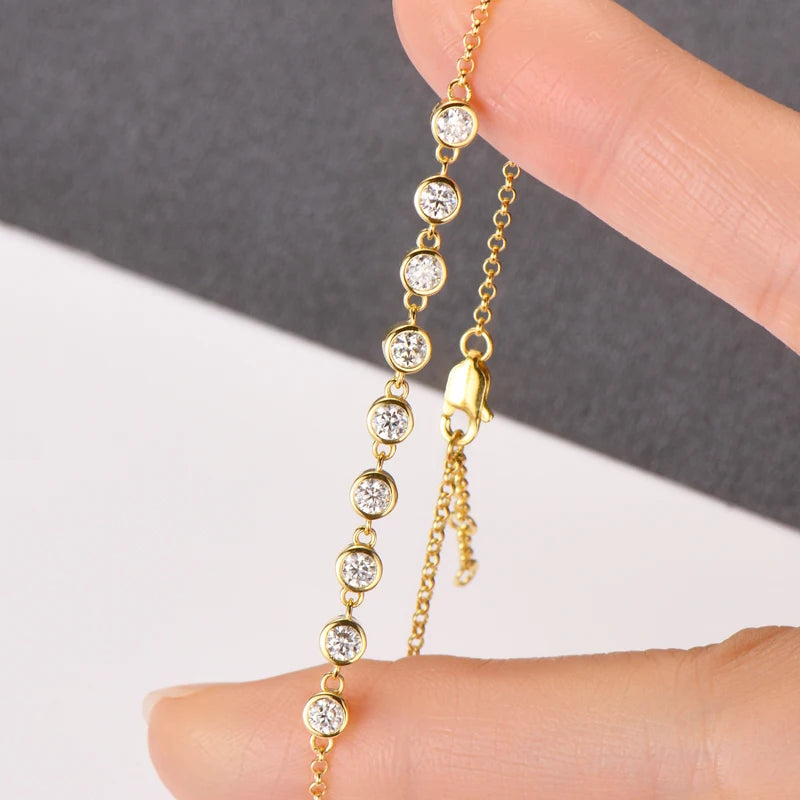 Brileon Éclessa 3mm Moissanite Bubble Bracelet - Brileon
