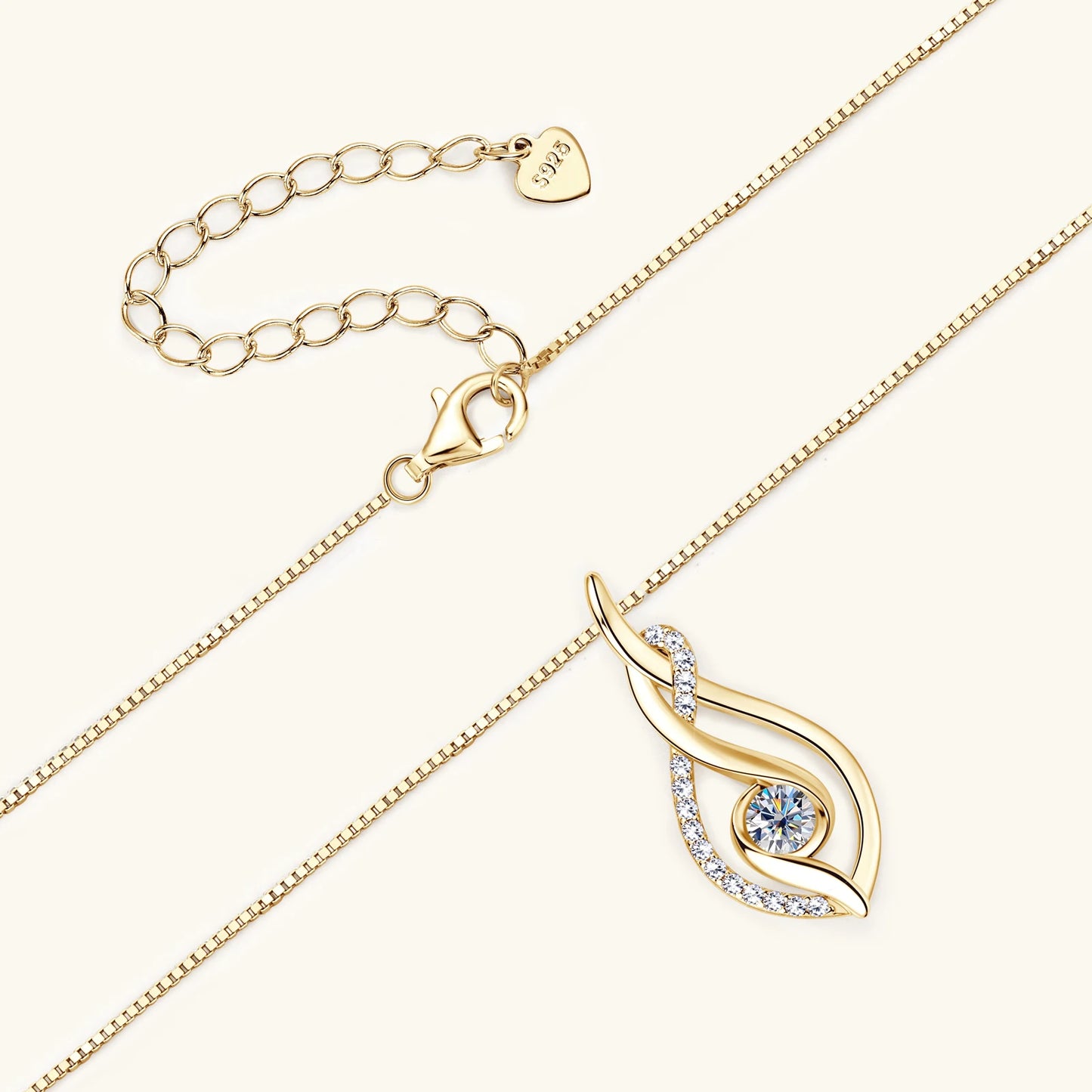 Brileon EternaTwist Moissanite Necklace - Brileon