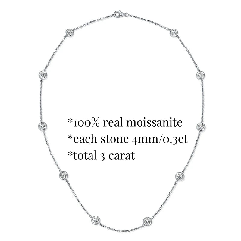 Brileon Virelia Round Cut Moissanite Necklace - Brileon