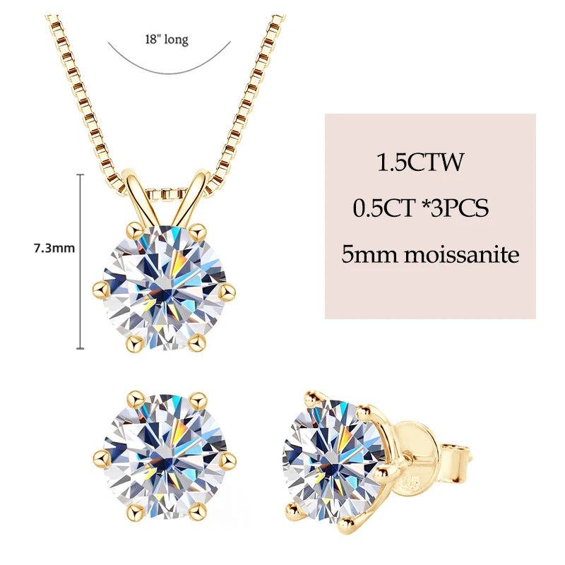 Brileon Luxe Solstice Moissanite Jewelry Set - Brileon
