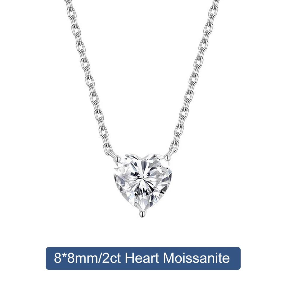 Brileon Luminara Heart Moissanite Necklace - Brileon