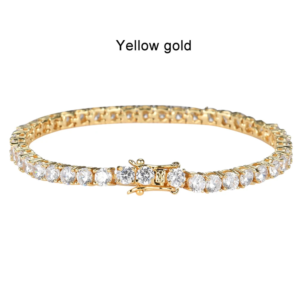 Brileon Radiance Moissanite Tennis Bracelet – 18K White Gold Plated S927 - Brileon