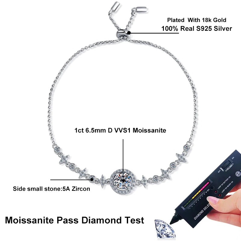 Brileon Aureline 1ct Moissanite Bangle - Brileon