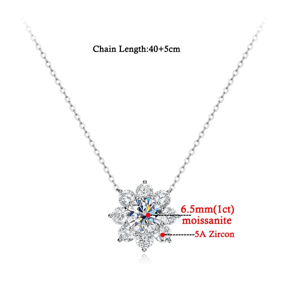 Brileon SunBliss Moissanite Jewelry – Necklace, Earrings, or Complete Set - Brileon