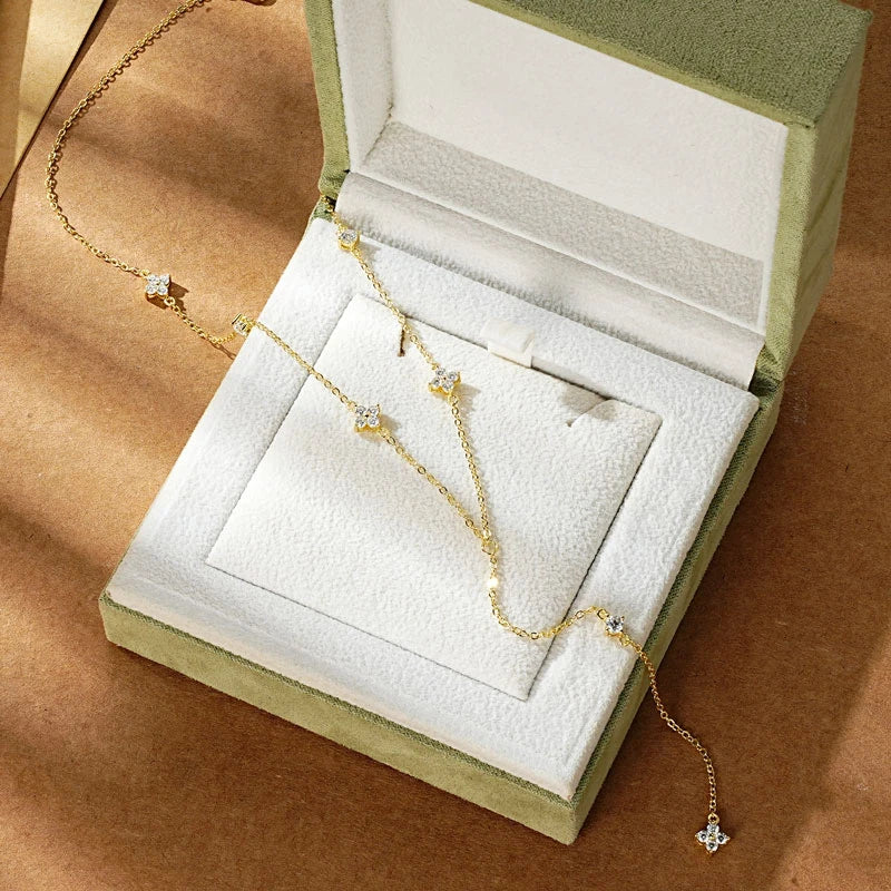Brileon Aurelia Moissanite Tassel Necklace - Brileon