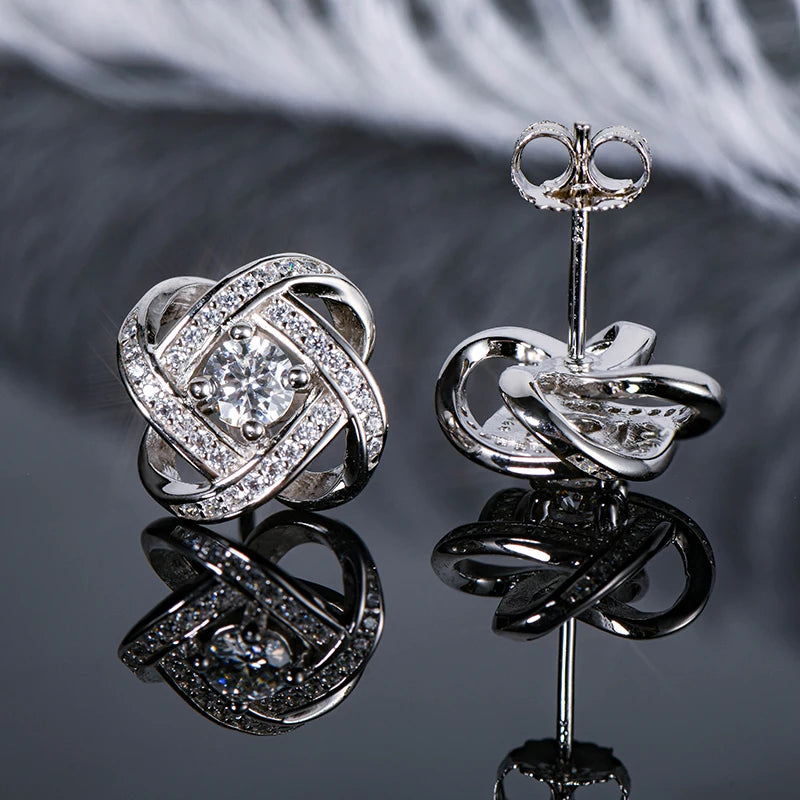 Brileon Vivienne Moissanite Flower Studs - Brileon