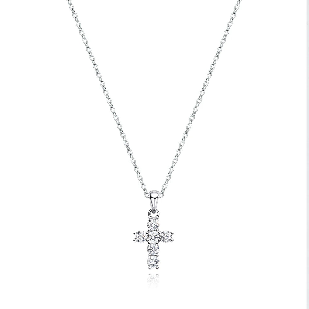 Brileon Althessa Moissanite Cross Pendant - Brileon