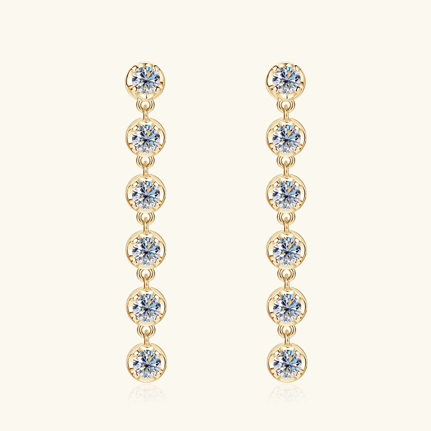 Brileon Luminara™ 3mm Moissanite Drop Earrings – Timeless Elegance - Brileon