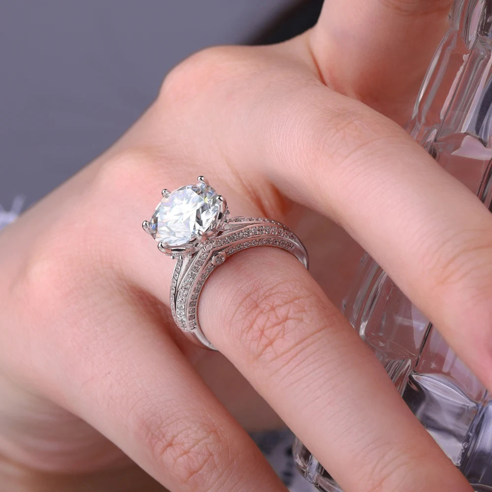 Brileon Elenique 5CT Moissanite Ring - Brileon