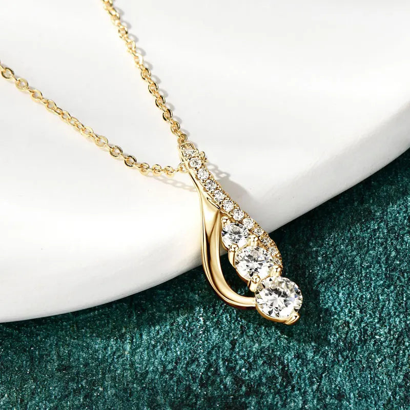 Brileon Eternelle Moissanite Infinity Pendant Necklace - Brileon
