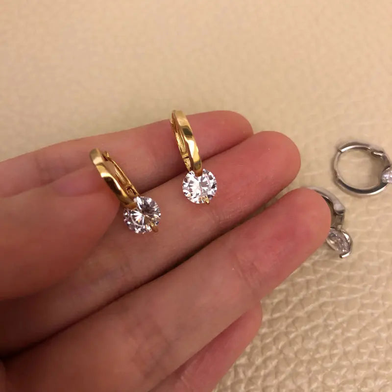 Brileon Solara Solitaire Hoops - Brileon