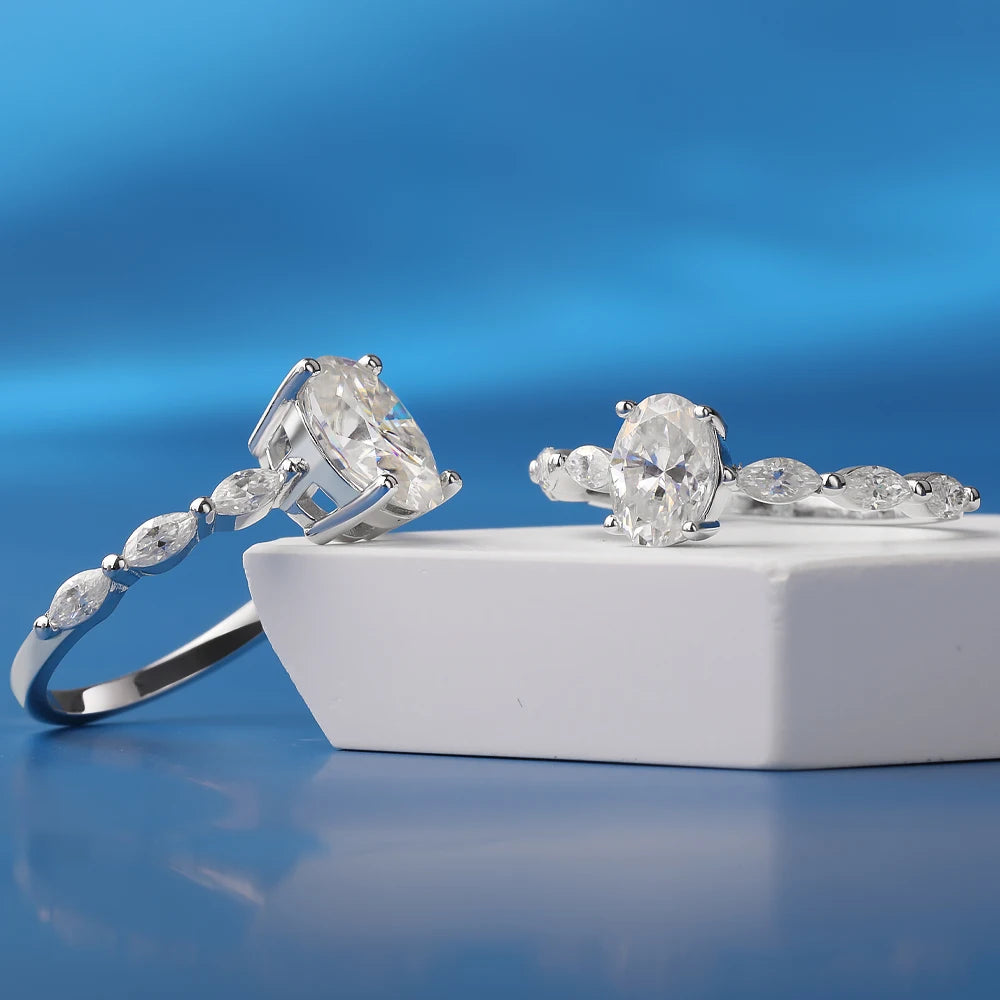 Brileon Astrielle Oval Moissanite Ring - Brileon