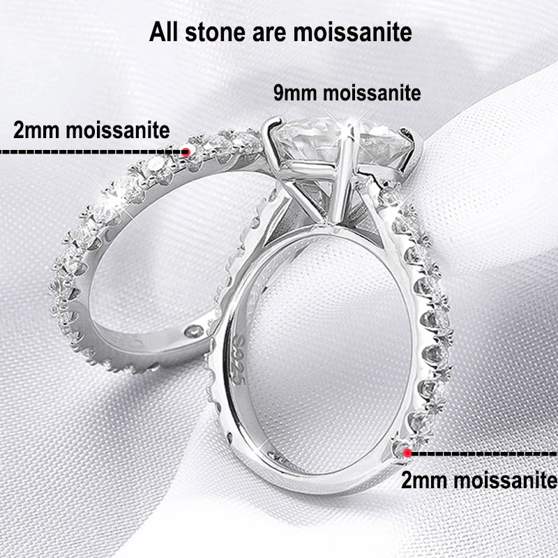 Brileon Eternal Sparkle Collection Moissanite Rings (Sold Individually or as a Set) - Brileon
