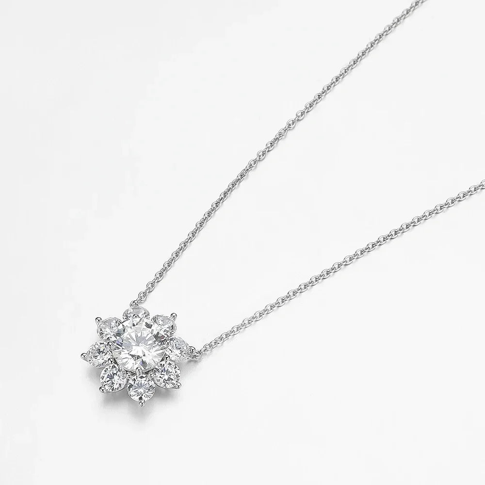 Brileon SunBliss Moissanite Jewelry – Necklace, Earrings, or Complete Set - Brileon
