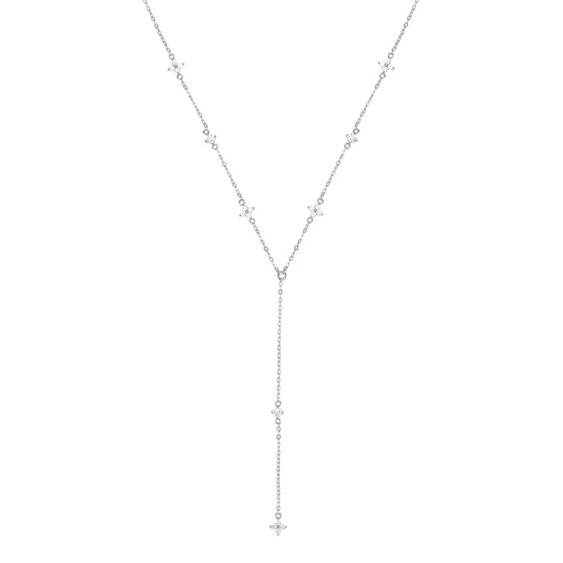 Brileon Aurelia Moissanite Tassel Necklace - Brileon