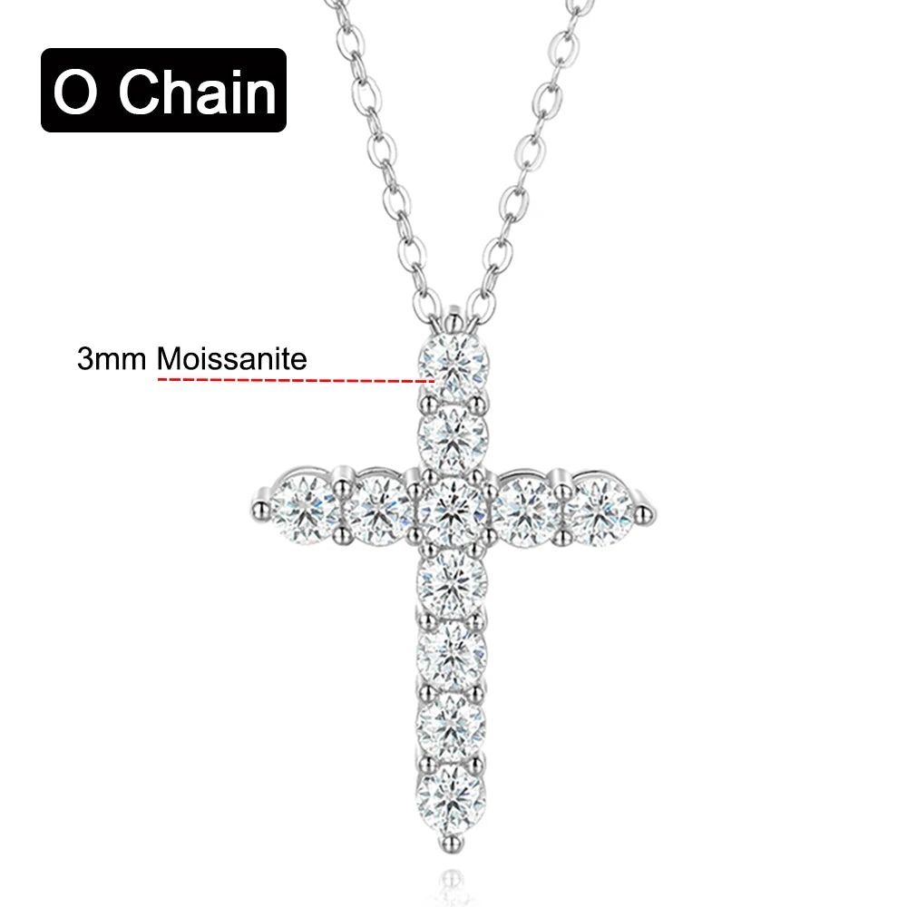 Brileon Celestine Moissanite Cross Pendant - Brileon
