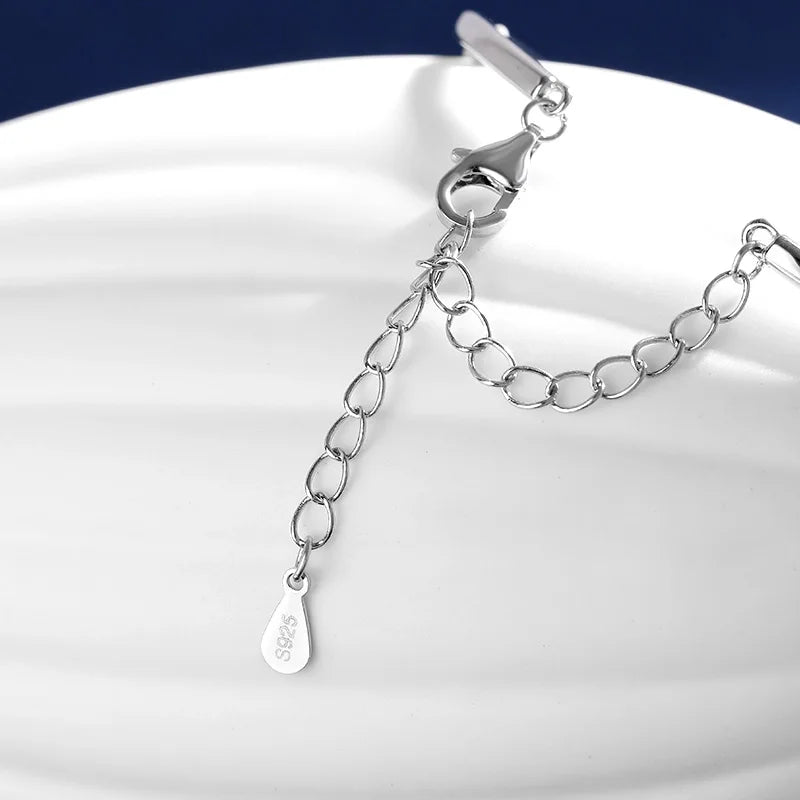 TBCYD 3mm Moissanite Diamond Bracelet Bangle For Women S925 Sterling Silver Luxury Wedding Party Fine Hand Chain Jewelry Gift - Brileon