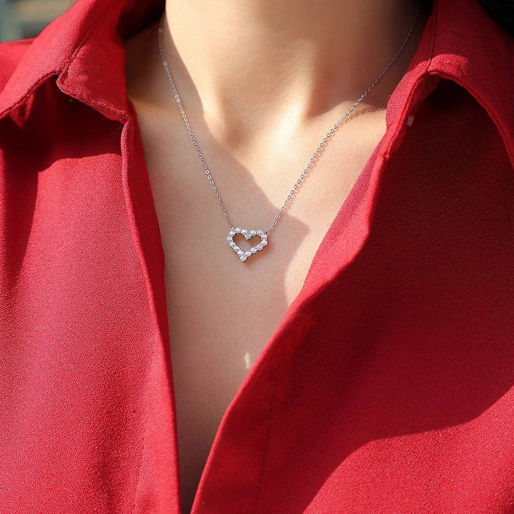 Brileon Celestia™ Heart Moissanite Pendant – A Sparkle of Love - Brileon