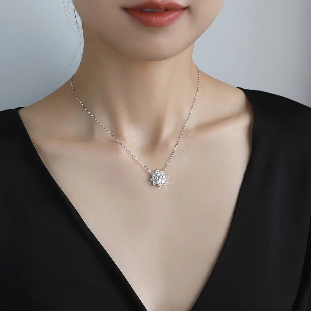 Brileon SunBliss Moissanite Jewelry – Necklace, Earrings, or Complete Set - Brileon
