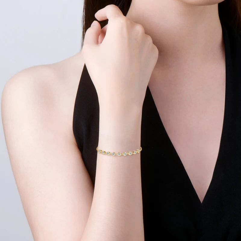 Brileon Éclessa 3mm Moissanite Bubble Bracelet - Brileon