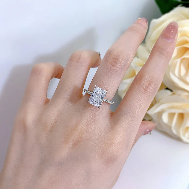 Brileon Radiant Glow 925 Sterling Silver Simulated Diamond Ring ✨ - Brileon