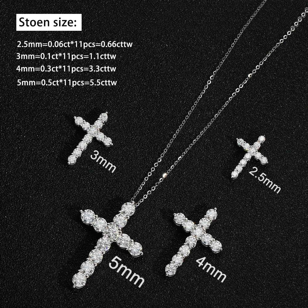Brileon Celestine Moissanite Cross Pendant - Brileon