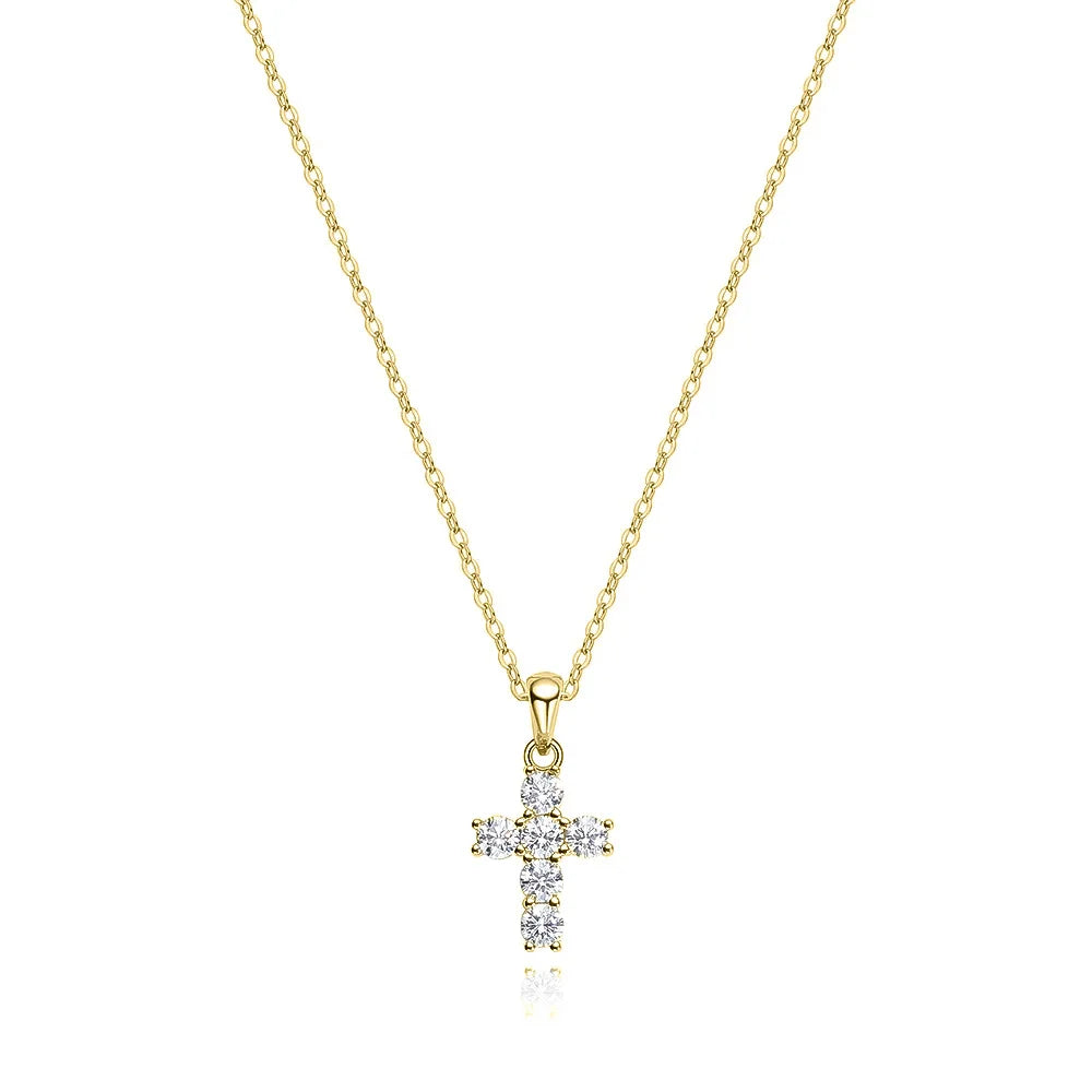 Brileon Althessa Moissanite Cross Pendant - Brileon