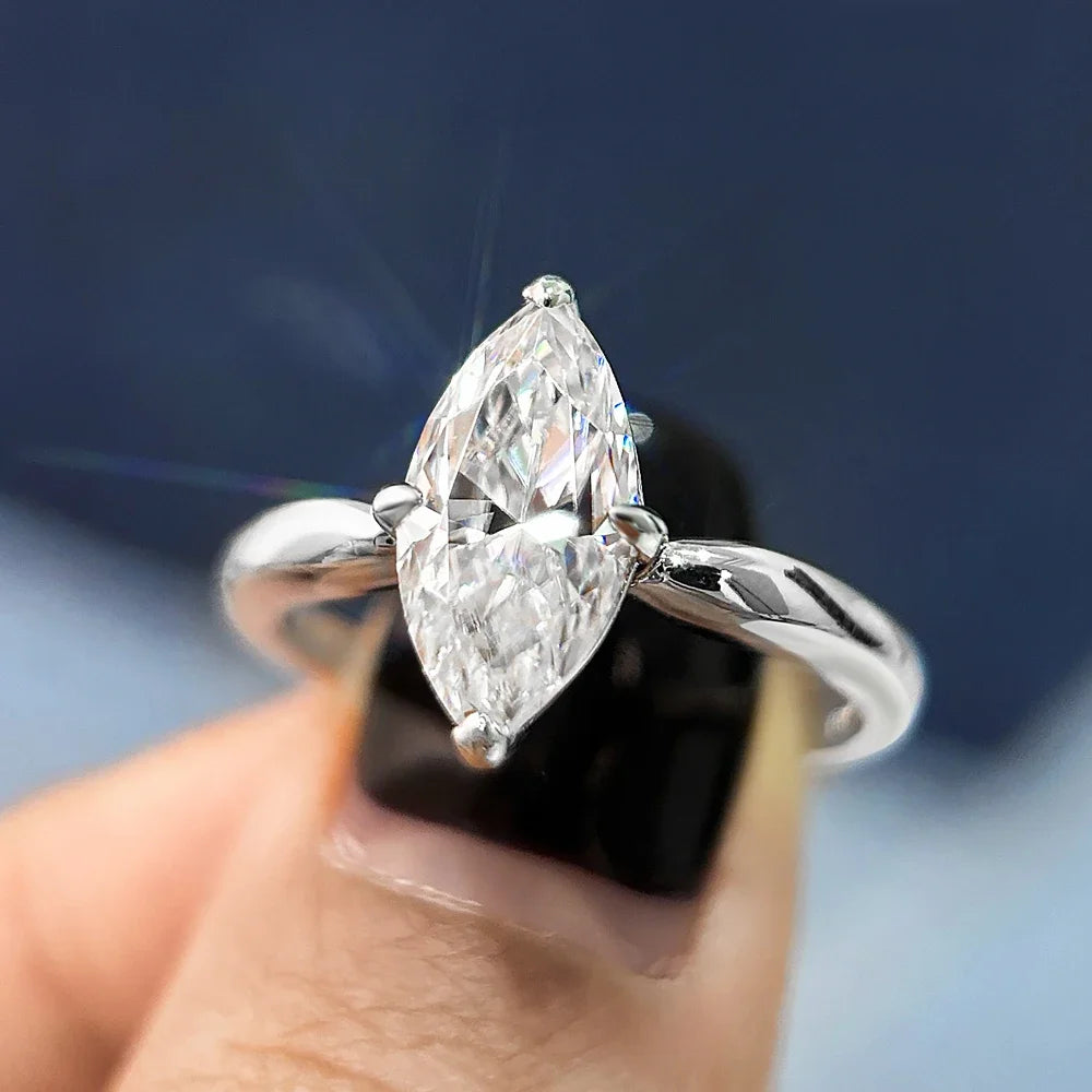 Brileon Marquessia 1–3CT Moissanite Solitaire Ring - Brileon