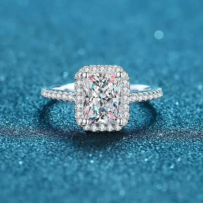 Brileon Elara Moissanite Ring – Emerald or Radiant Cut - Brileon