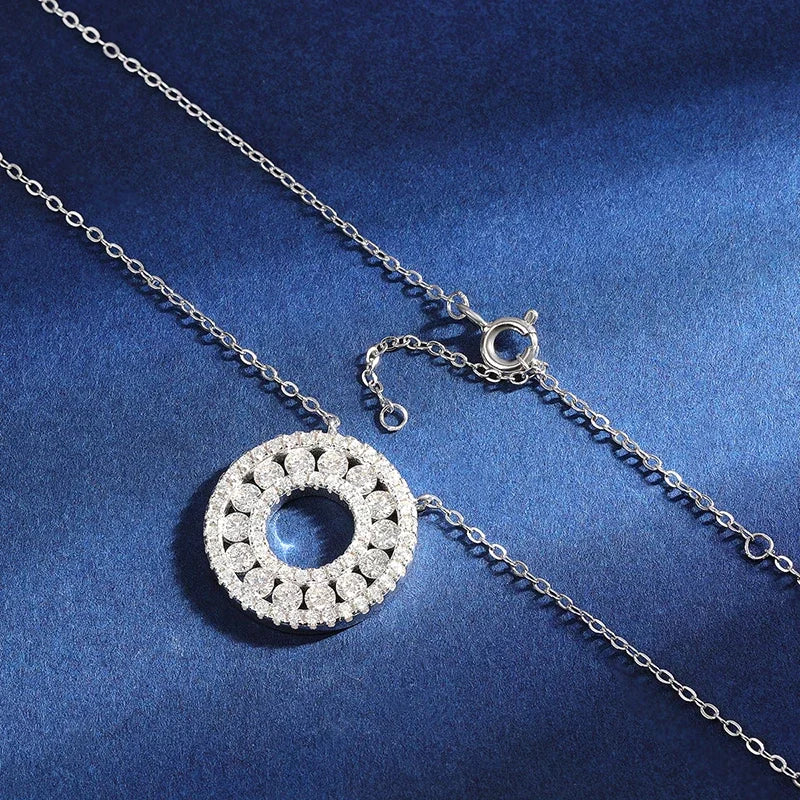 Brileon Cerisse 1.4CT Moissanite Double Circle Necklace - Brileon