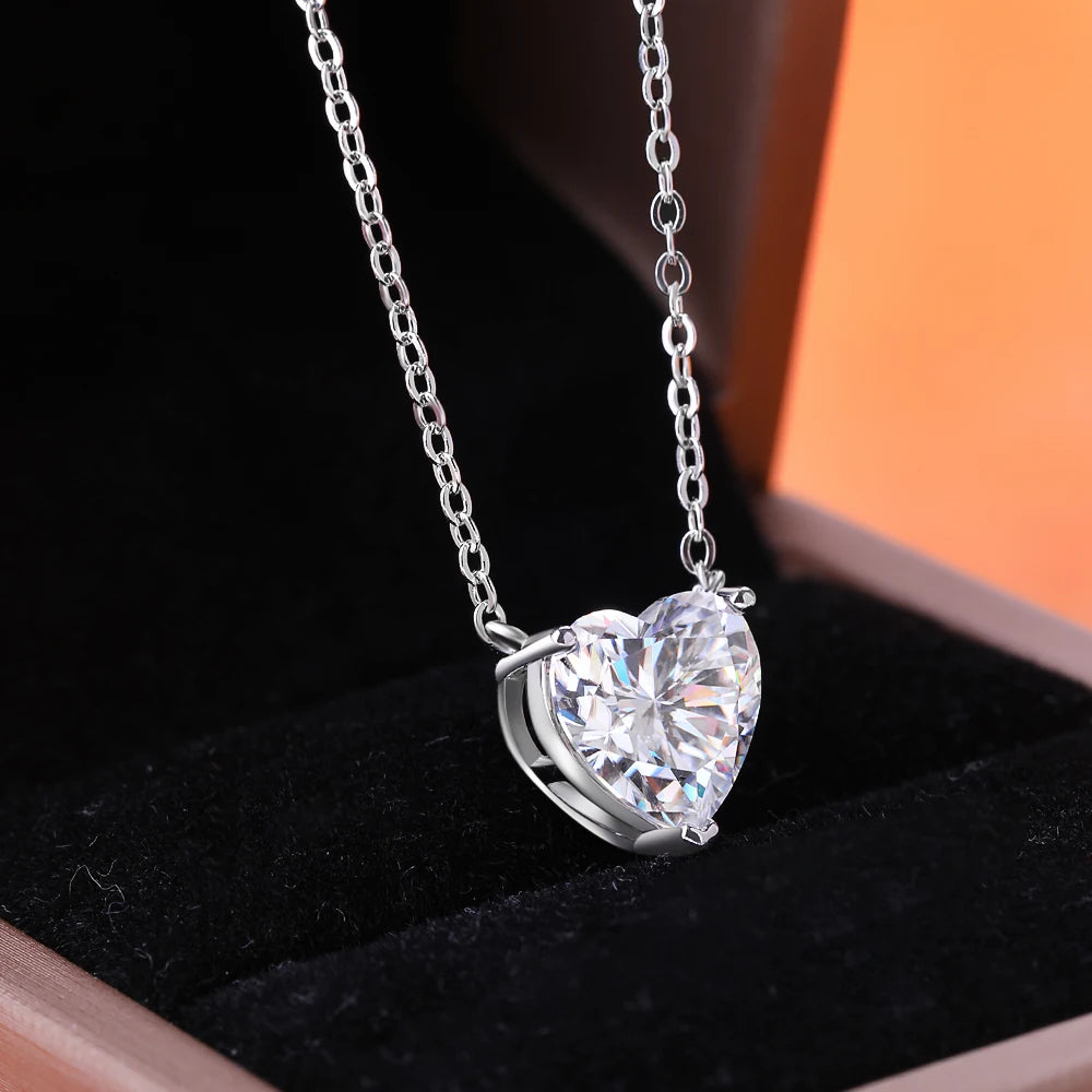 Brileon Luminara Heart Moissanite Necklace - Brileon