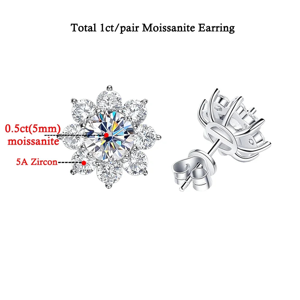 Brileon SunBliss Moissanite Jewelry – Necklace, Earrings, or Complete Set - Brileon