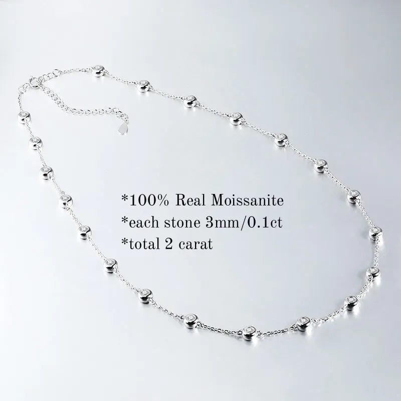 Brileon Virelia Round Cut Moissanite Necklace - Brileon