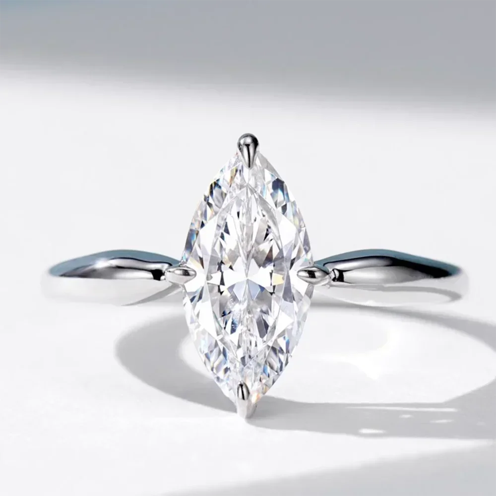 Brileon Marquessia 1–3CT Moissanite Solitaire Ring - Brileon