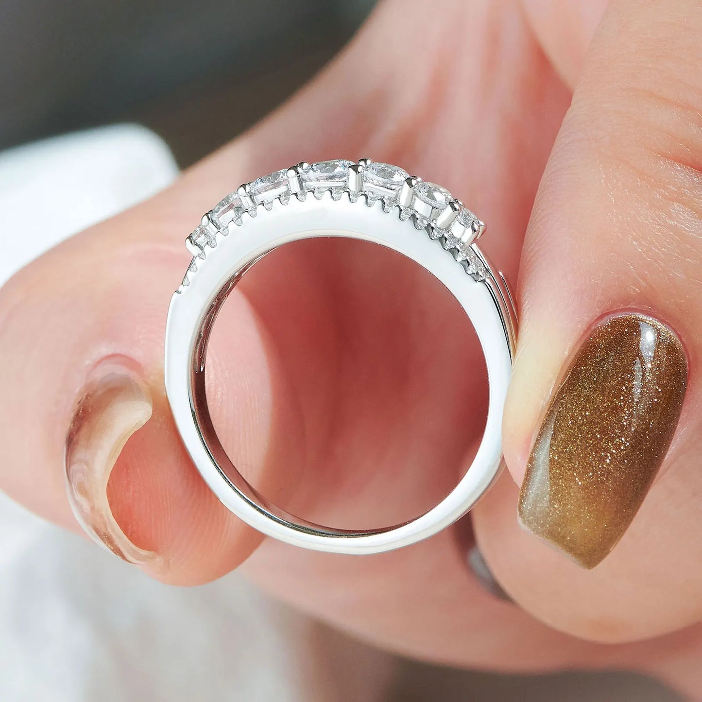 Brileon Eternara Moissanite Eternity Band - Brileon