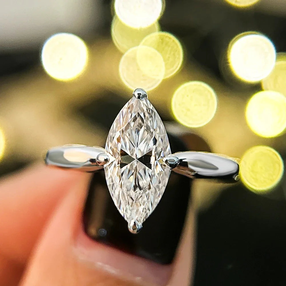 Brileon Marquessia 1–3CT Moissanite Solitaire Ring - Brileon