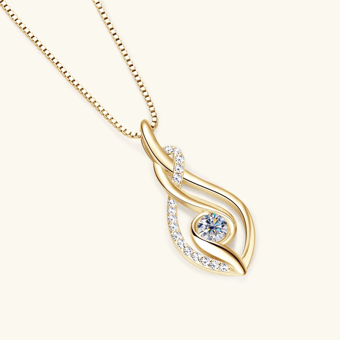 Brileon EternaTwist Moissanite Necklace - Brileon