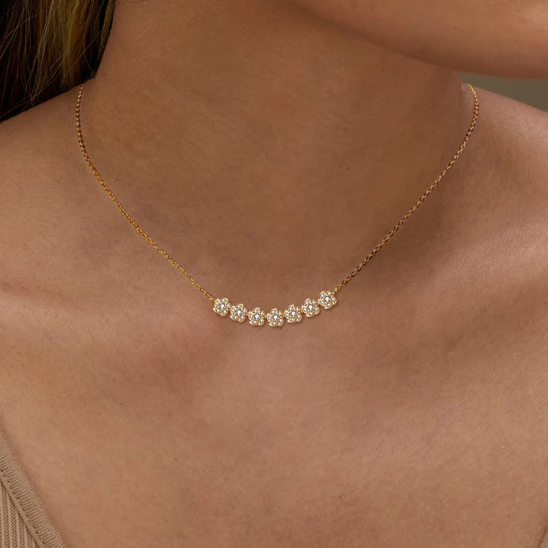 Brileon Gerbera Bloom Moissanite Necklace ✨ - Brileon