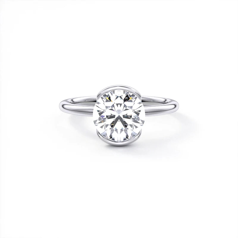 RAPRGOLD 1CT Moissanite Classic Solitaire Wedding Ring 925 Sterling Silver Ladies Engagement Rings for Women Fine Jewelry Gifts - Brileon