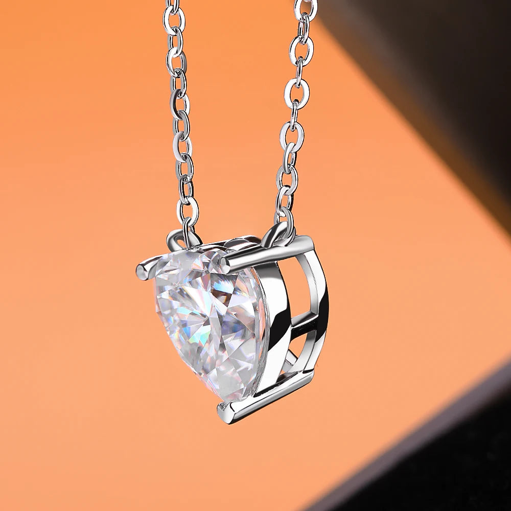 Brileon Luminara Heart Moissanite Necklace - Brileon