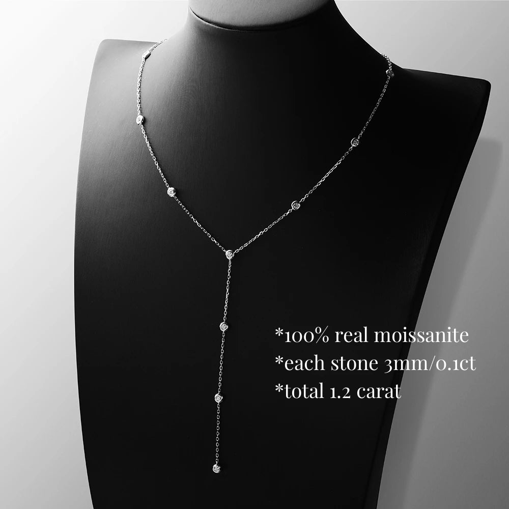 Brileon Virelia Round Cut Moissanite Necklace - Brileon