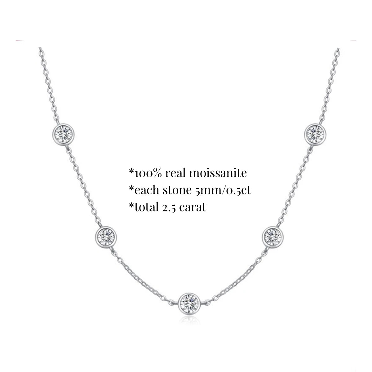 Brileon Virelia Round Cut Moissanite Necklace - Brileon